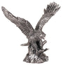 7.25" Antique Metallic Silver Eagle Resin