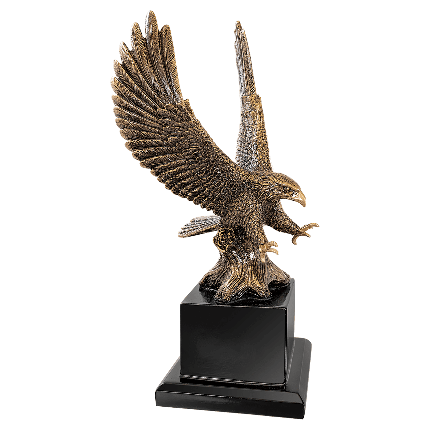 10.75" Antique Gold Eagle with Base
