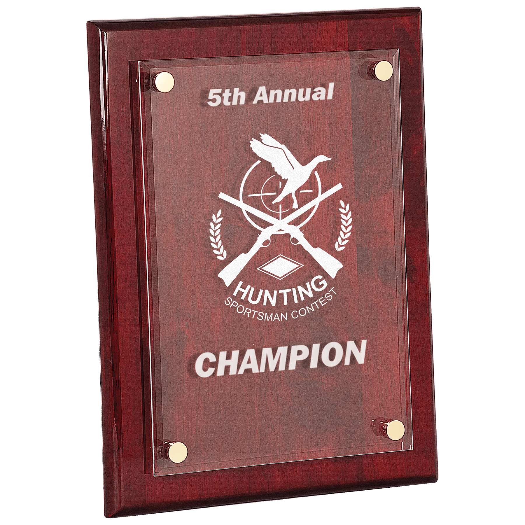 10.5" x 13" Rosewood Piano Finish Floating Acrylic Plaque