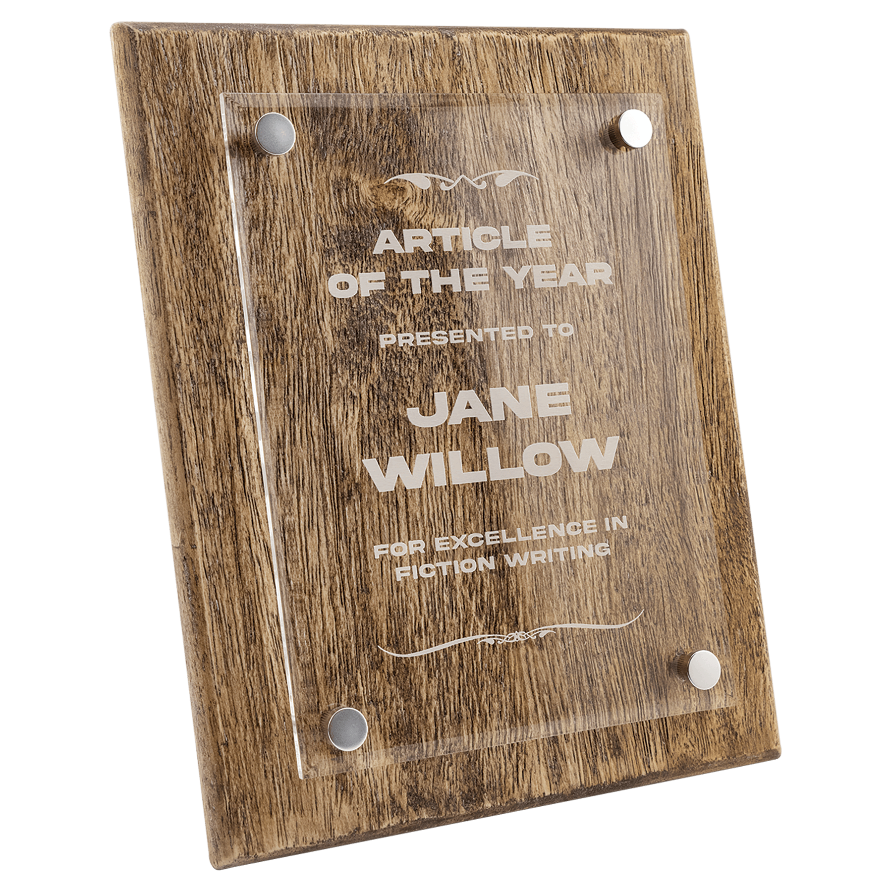 Barnwood Floating Acrylic Plaque - PF09