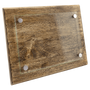 Barnwood Floating Glass Plaque - PF08
