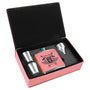 6 oz. Pink Leatherette Flask Gift Set