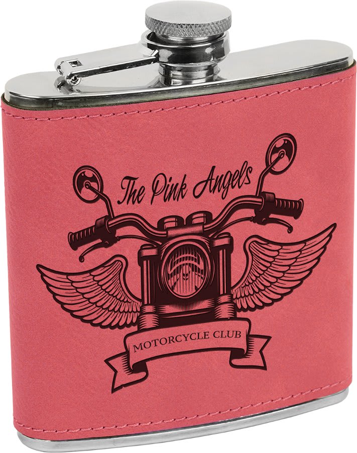 6 oz. Leatherette Stainless Steel Flask - FLSK05