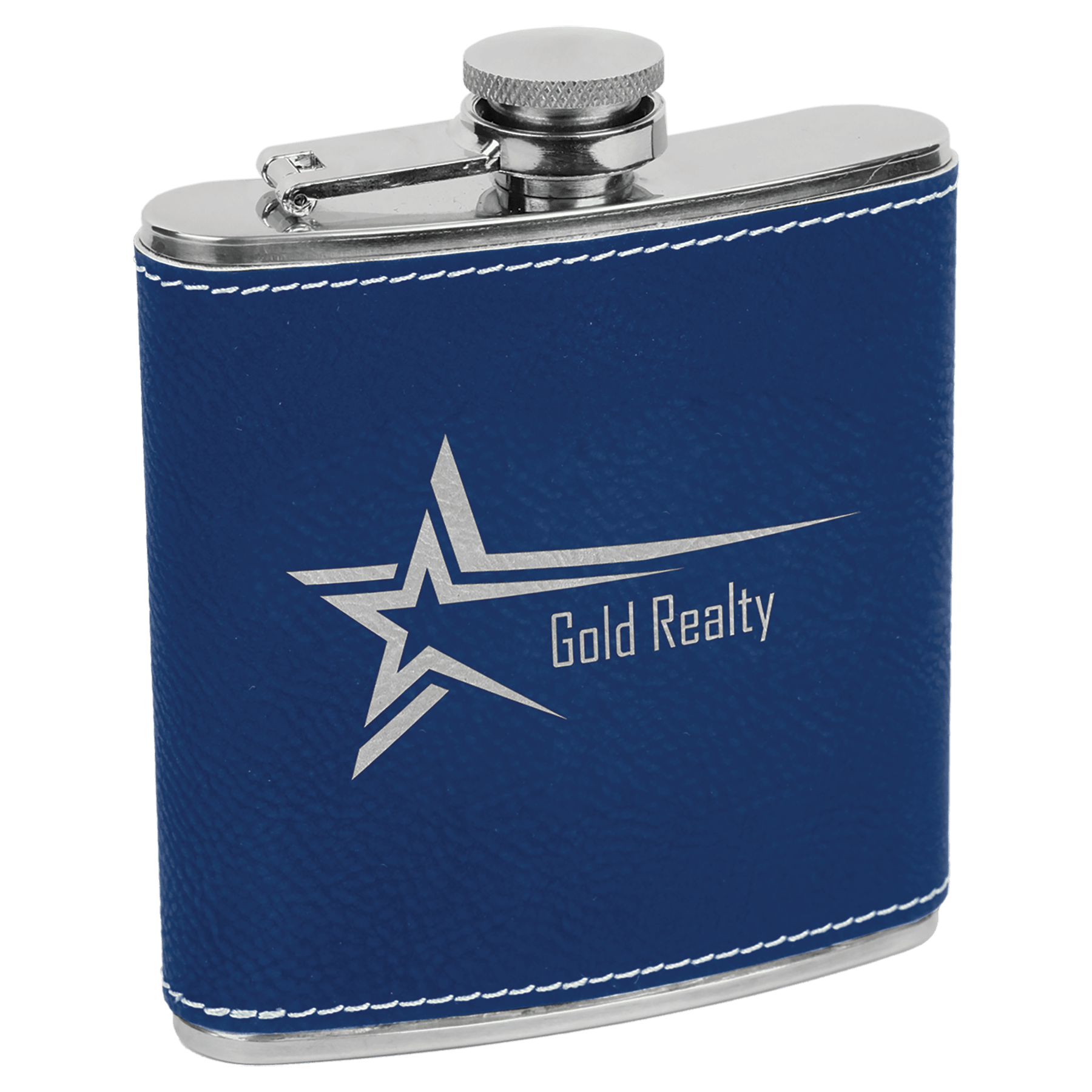 6 oz. Leatherette Stainless Steel Flask - FLSK05