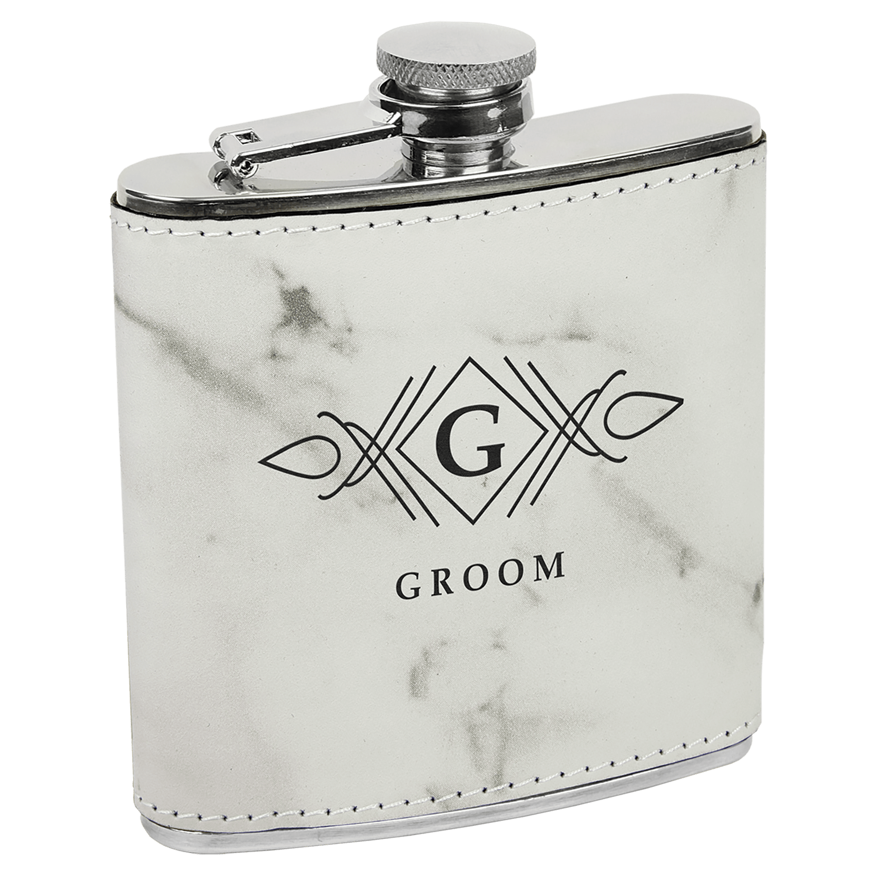6 oz. Leatherette Stainless Steel Flask - FLSK05