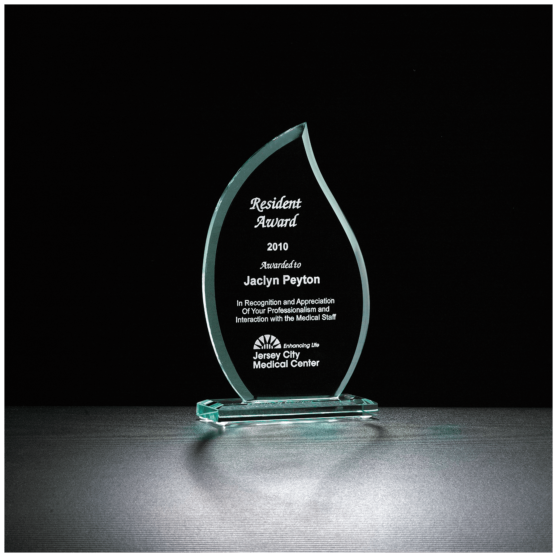 8.5" Flame Series Glass Award
