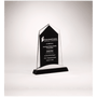 Apex Glass Award, Black Piano Finish Base w/Silver Aluminum