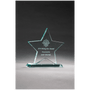 5.75" x 5.875" Star Jade Glass Award