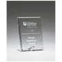 4" x 6" Clear Glass Award with Silver Plated Easel Post
