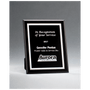 5" x 7" Black Glass Plaque with Silver Border and Easel Back