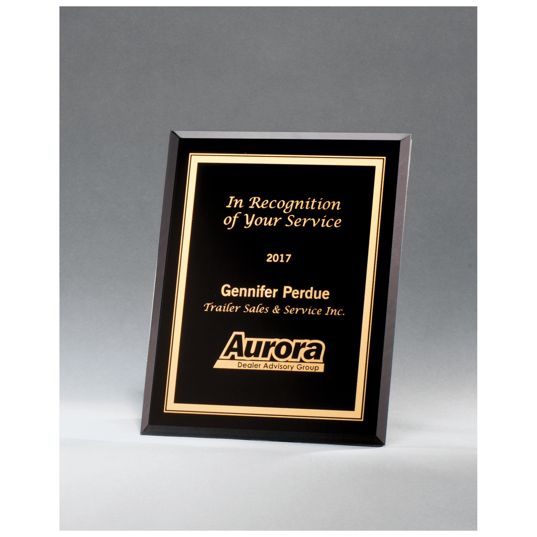 Glass Plaque with Border and Easel Back - PG02