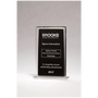6.25" x 8.25" Rectangular Glass Award with Black Center