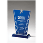 Constellation Glass Award w/Blue Background w/Chrome Star