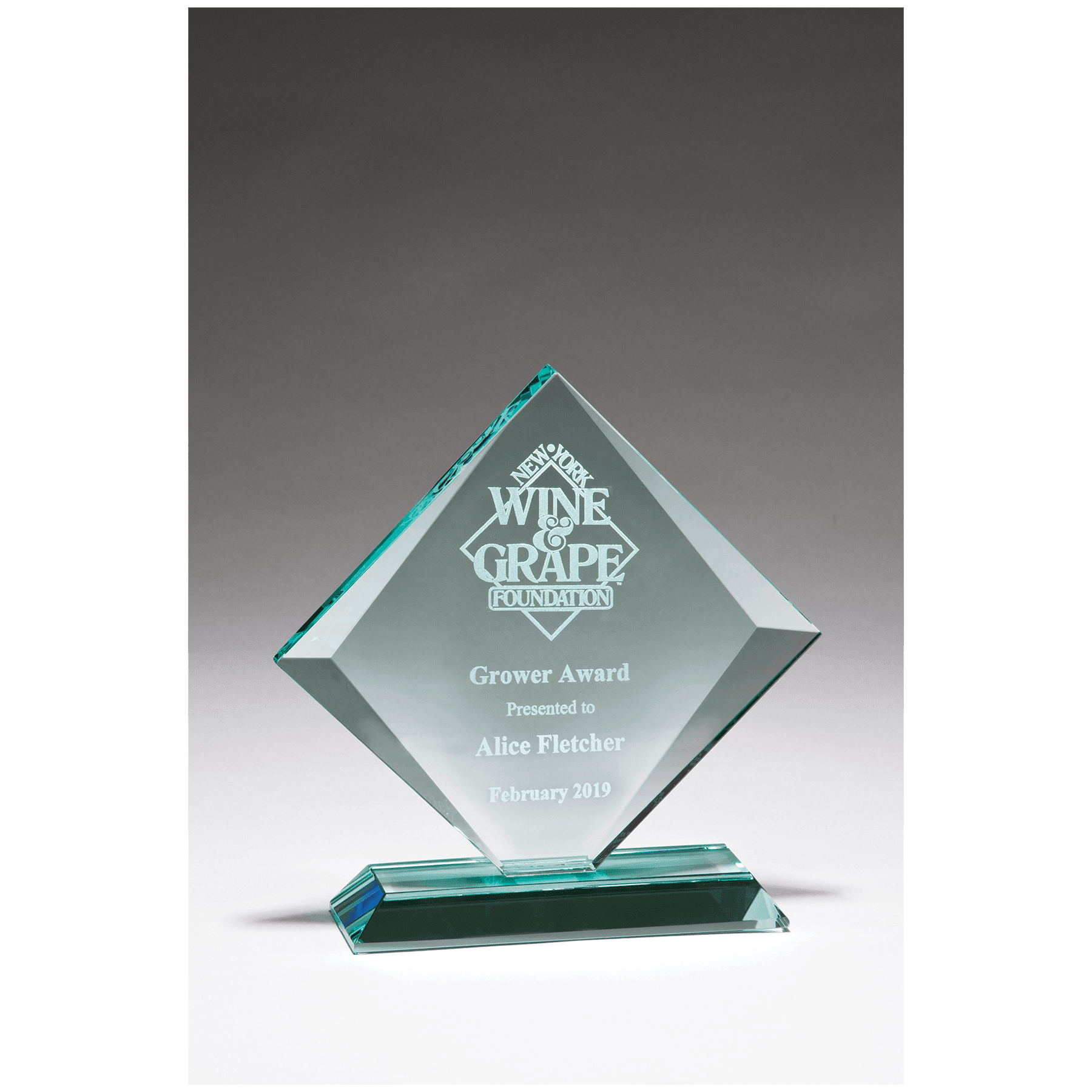 7.4" x 7.4" Diamond Series Glass Awards