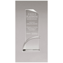 3.9" x 8.5" x.5" Thick Silver Clear Glass Award