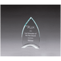 Flame Clear Glass w/Brushed Silver Aluminum Base