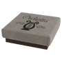 3.5" x 3.5" Gray Medal Box with Leatherette Lid