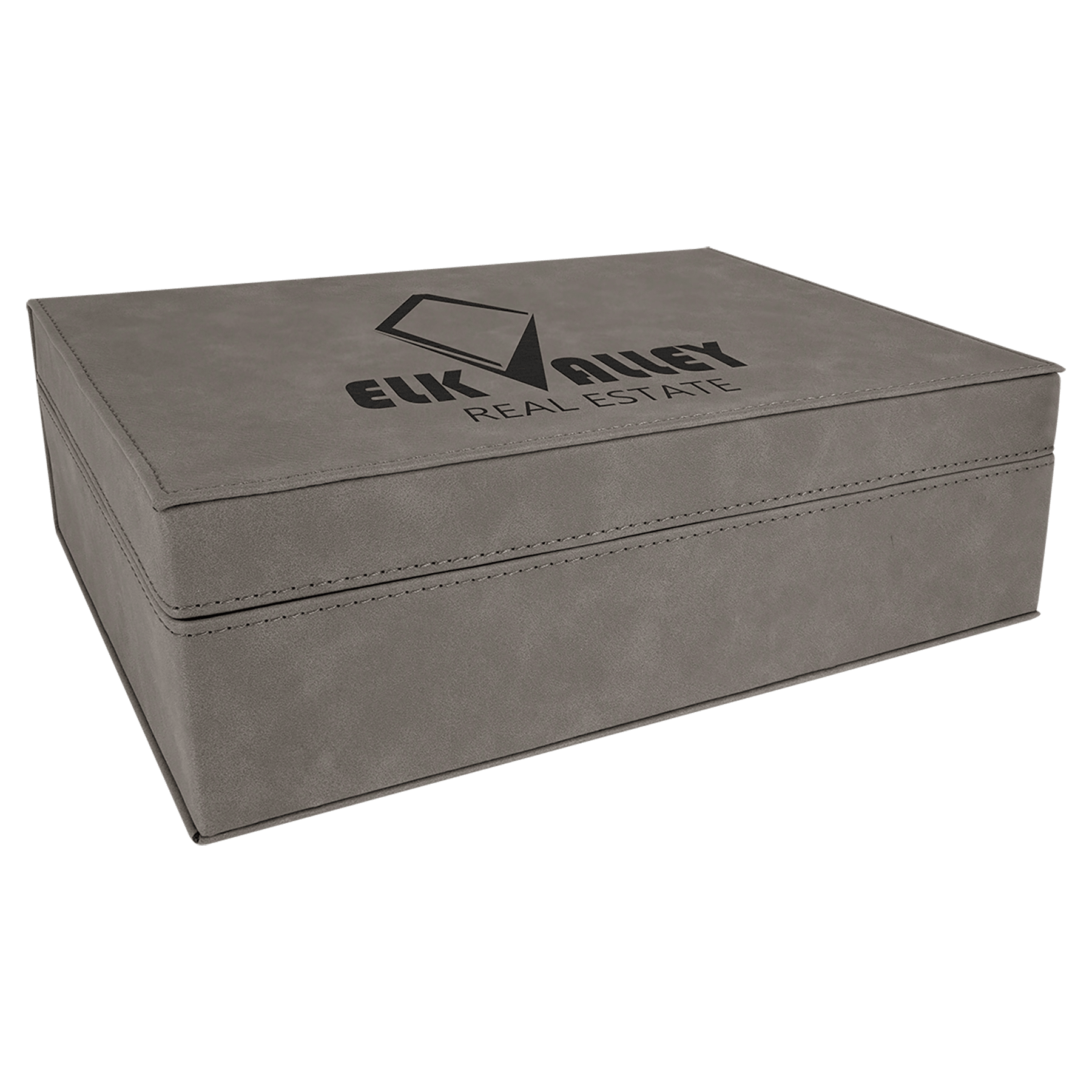 10.25" x 7.5" Gray Leatherette Premium Gift Box