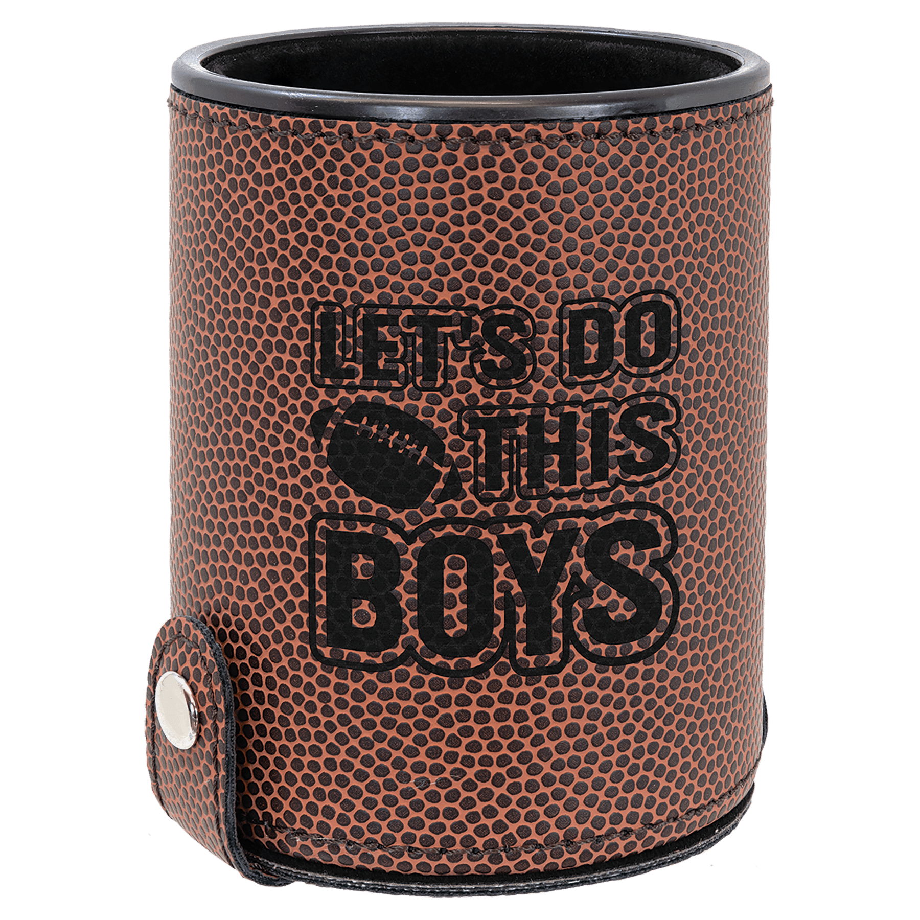 Football Leatherette Dice Cup with 5 Dice
