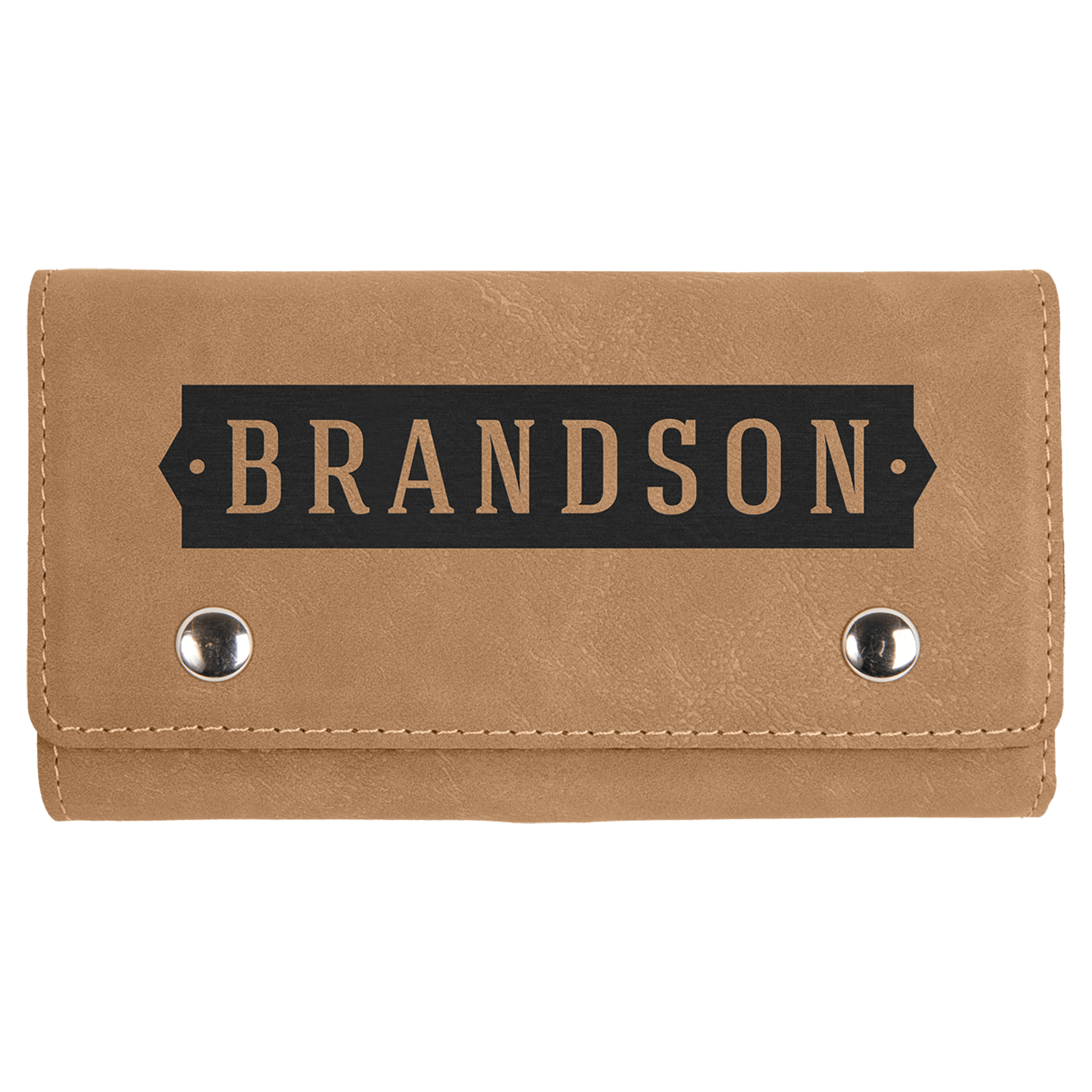 Light Brown Leatherette Card & Dice Set