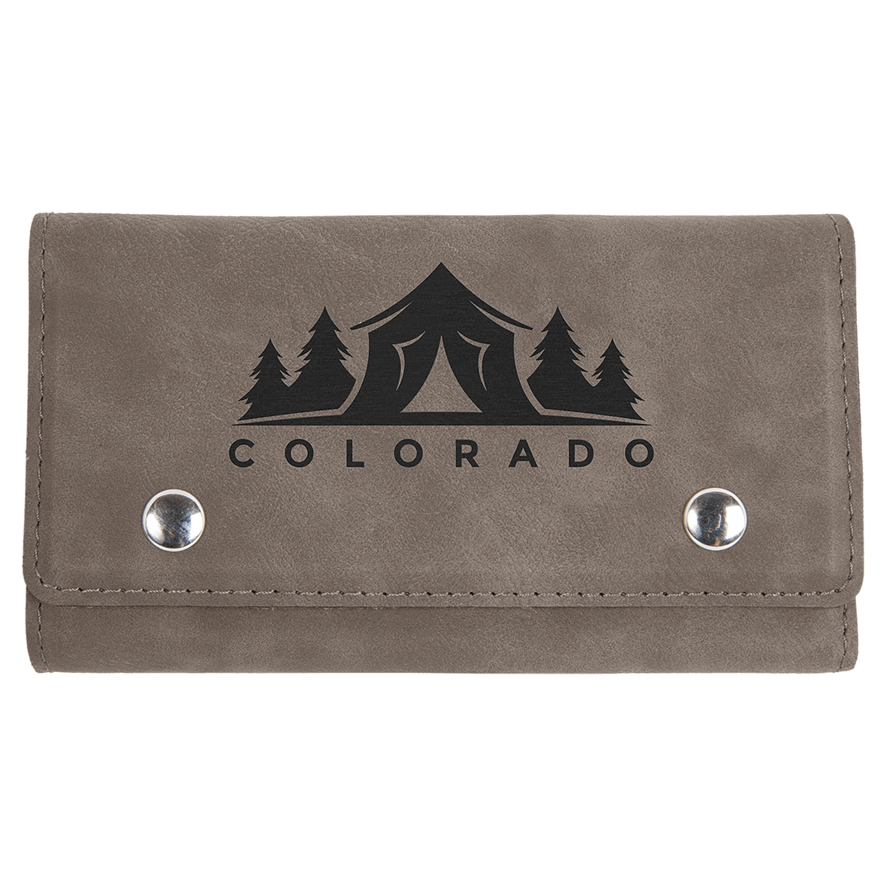 Gray Leatherette Card & Dice Set