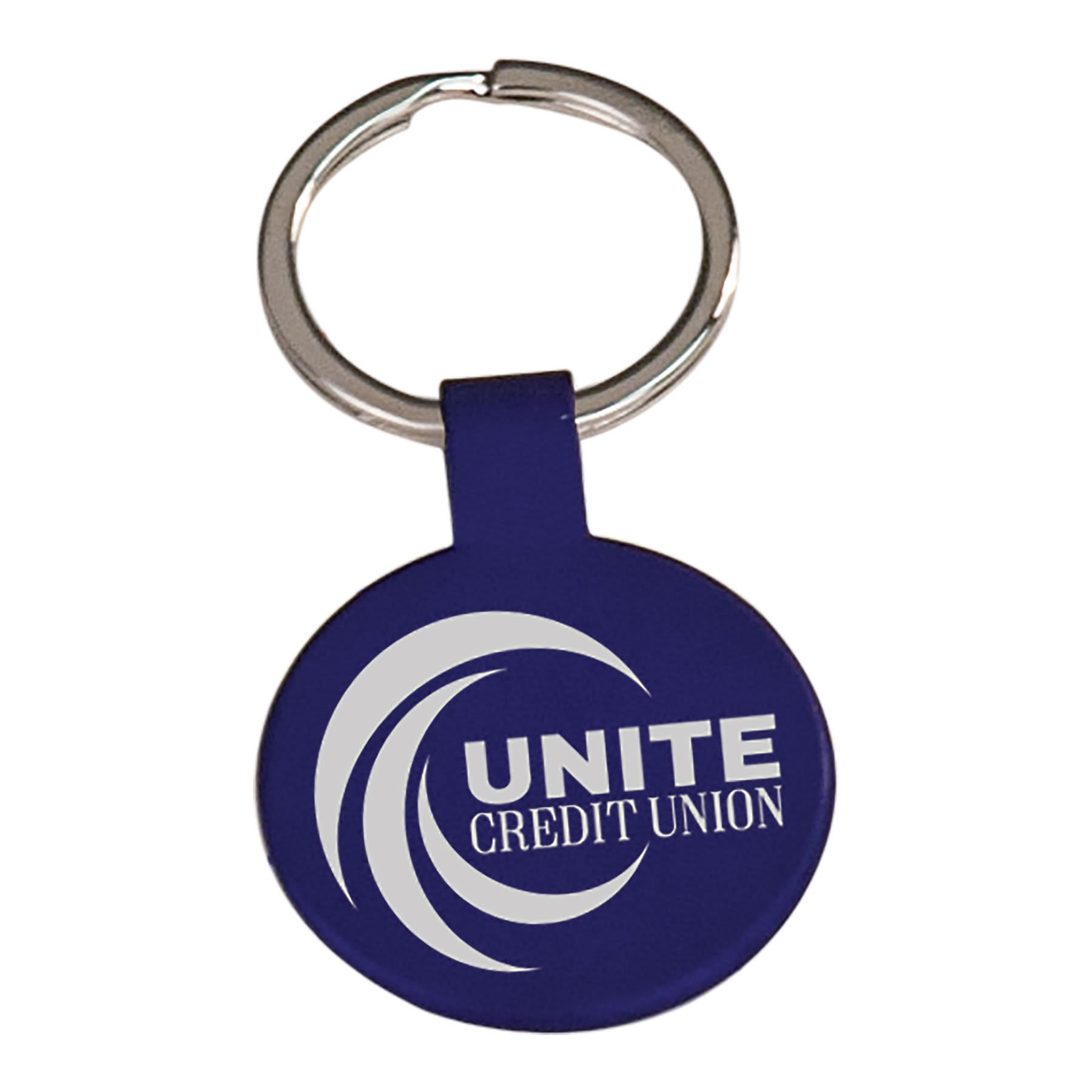 1.5" Blue Round Keychain