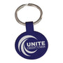 1.5" Blue Round Keychain