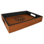 16" x 12" Rawhide Leatherette Serving Tray
