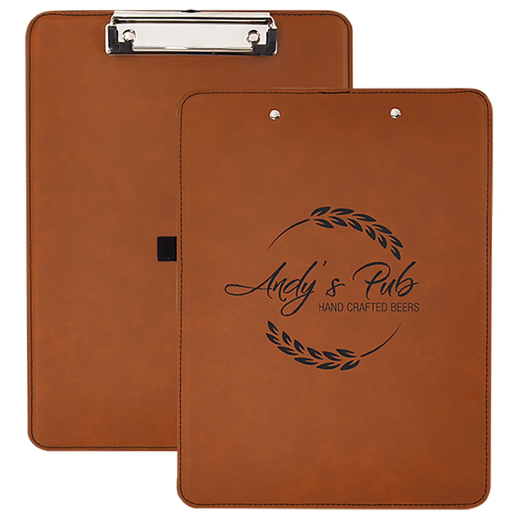 9" x 12.5" Rawhide Leatherette Clipboard