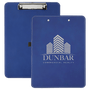 9" x 12.5" Blue/Silver Leatherette Clipboard