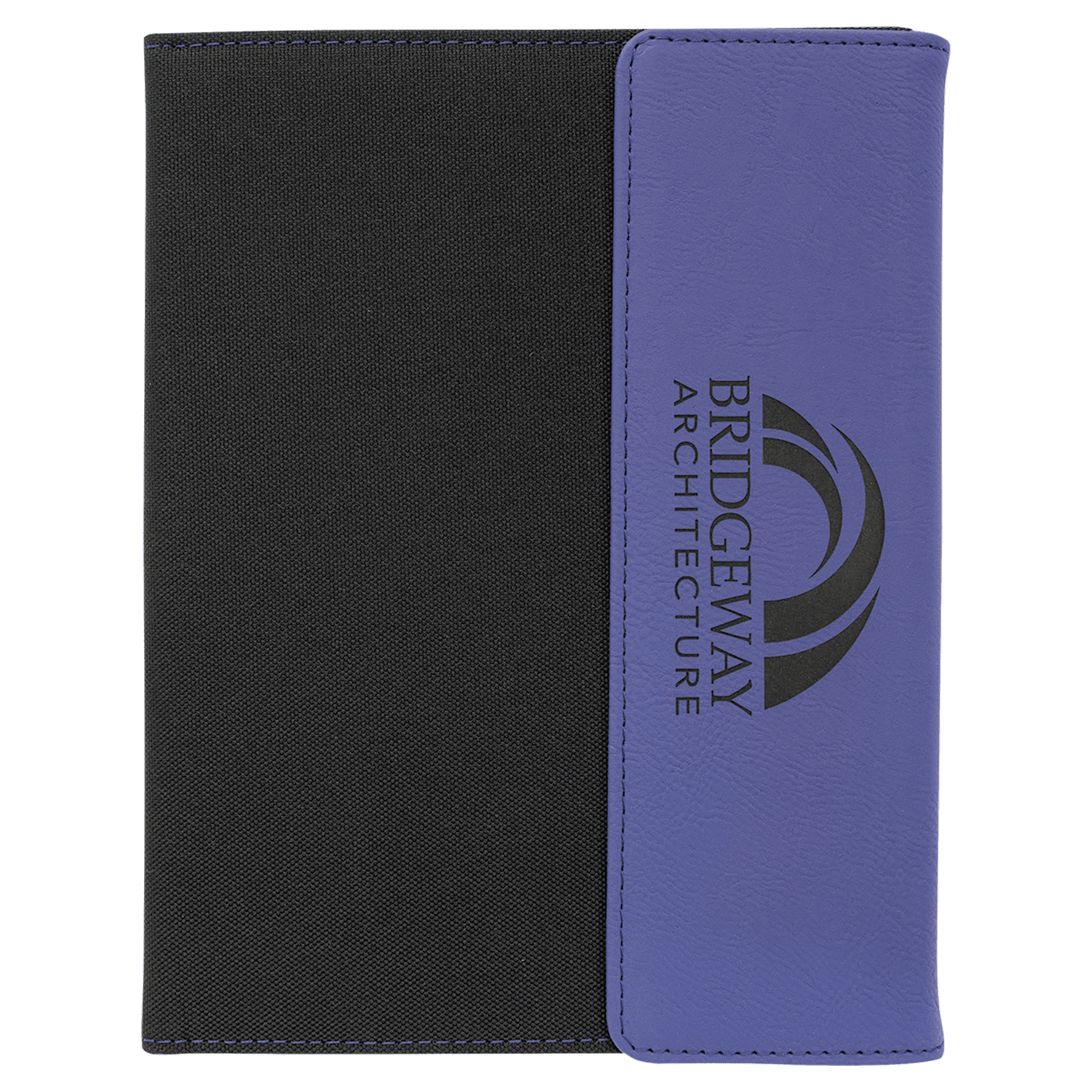 7" x 9" Purple Leatherette / Black Canvas Portfolio