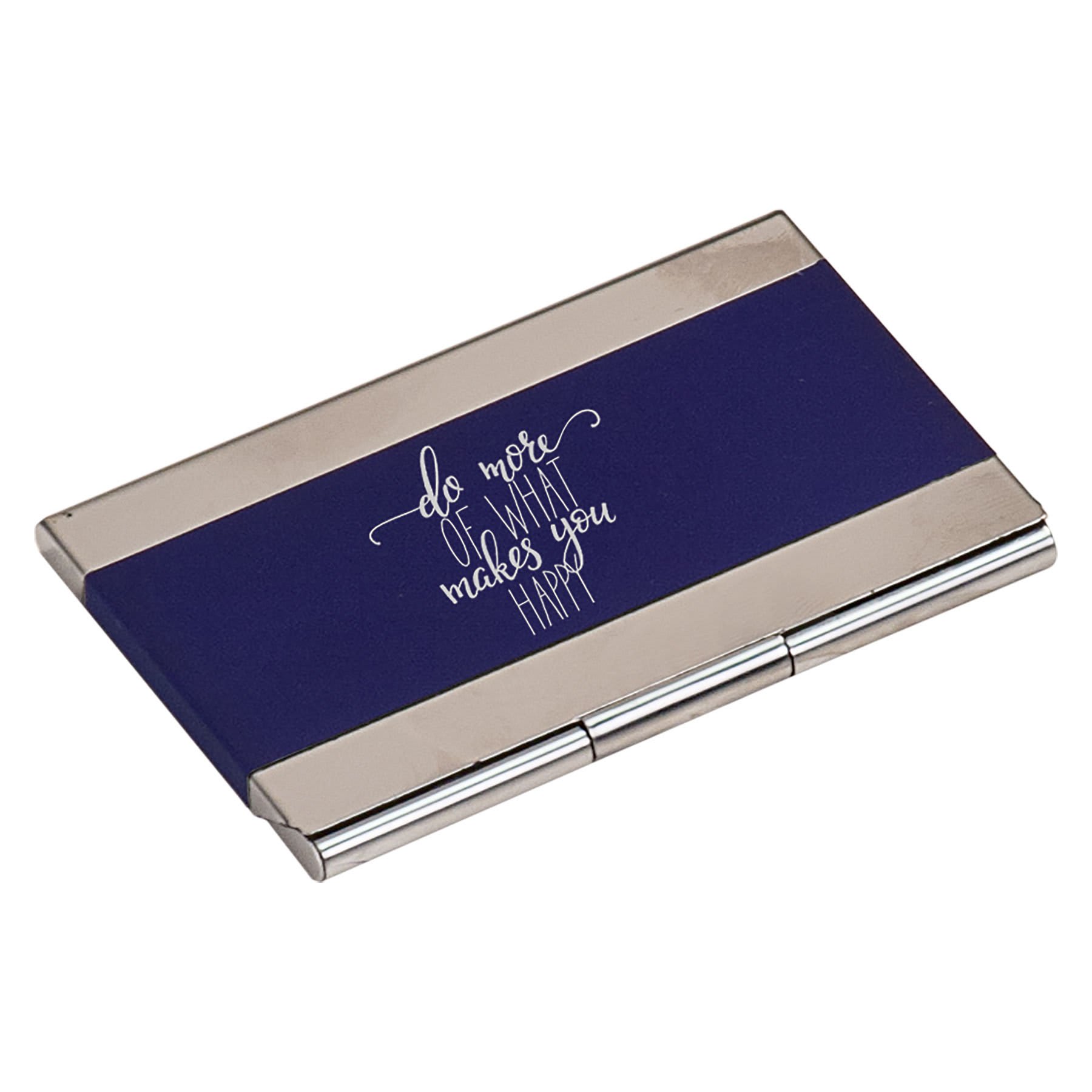 3.75" x 2.5" Blue Business Card Holder