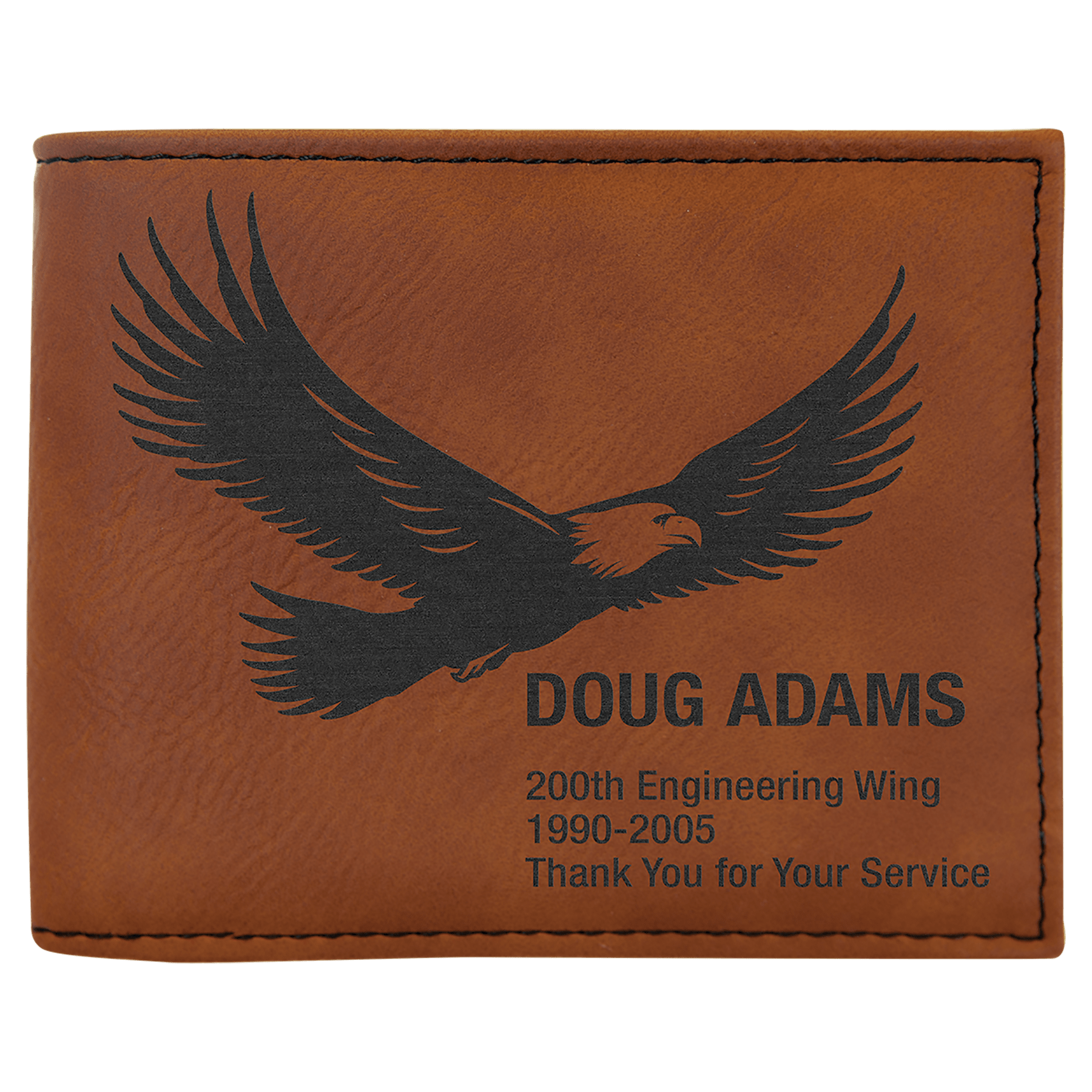 Rawhide Leatherette Bi-Fold Wallet w/Flip  ID Display