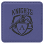 4" x 4" Square Purple Leatherette Coaster