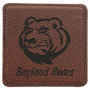 4" x 4" Square Football Leatherette Coaster