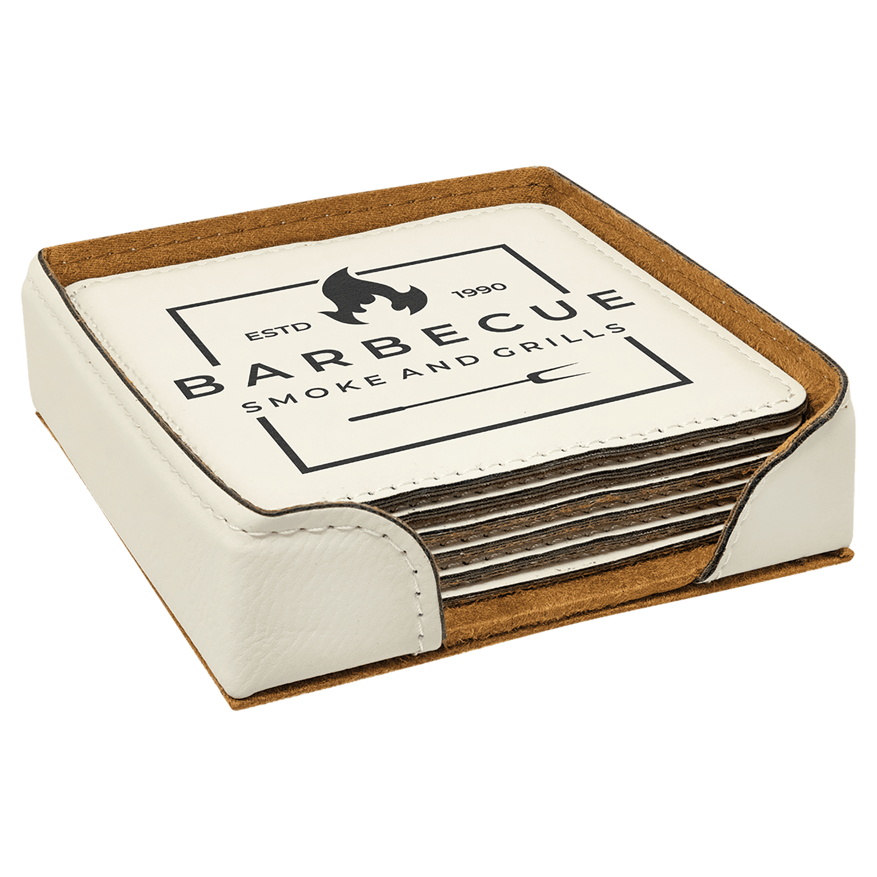 Leatherette 6 Coaster Set - CST19