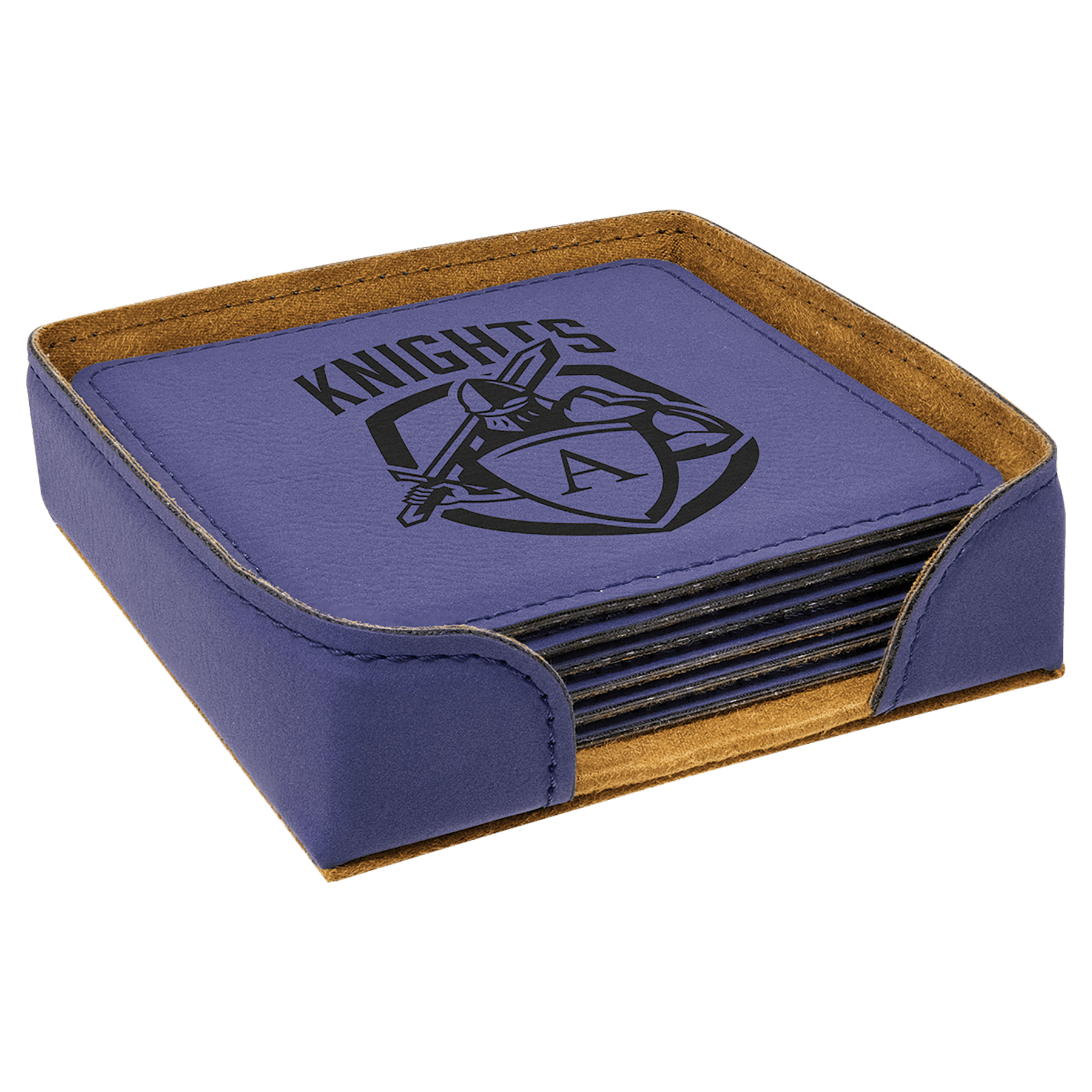 Leatherette 6 Coaster Set - CST19