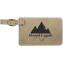 4.25" x 2.75" Light Brown Leatherette Luggage Tag