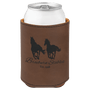 3.75" Dark Brown Leatherette Beverage Holder