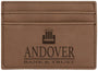 4" x 2.75" Dark Brown Leatherette Wallet Clip