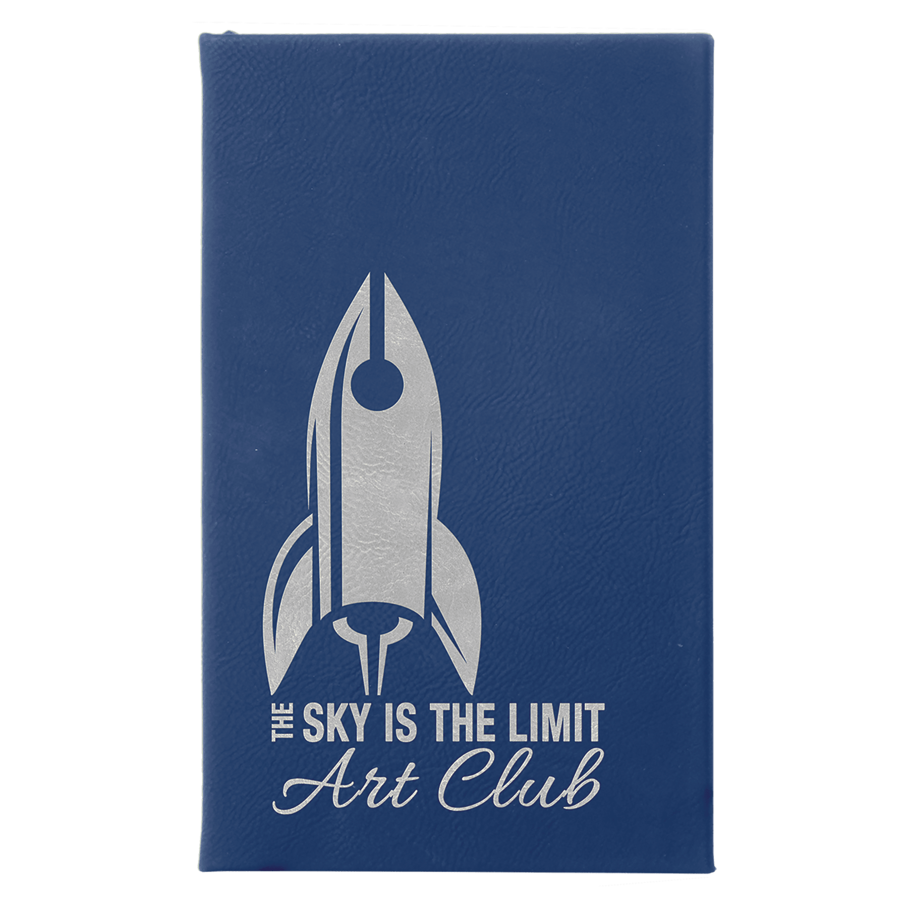 Blue/Silver Leatherette Sketch Book with Unlined  Notepad