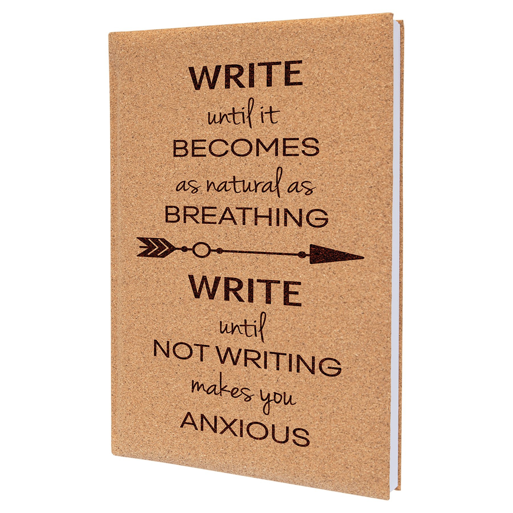 7" x 9.75" Cork Leatherette Journal with Lined Notepad