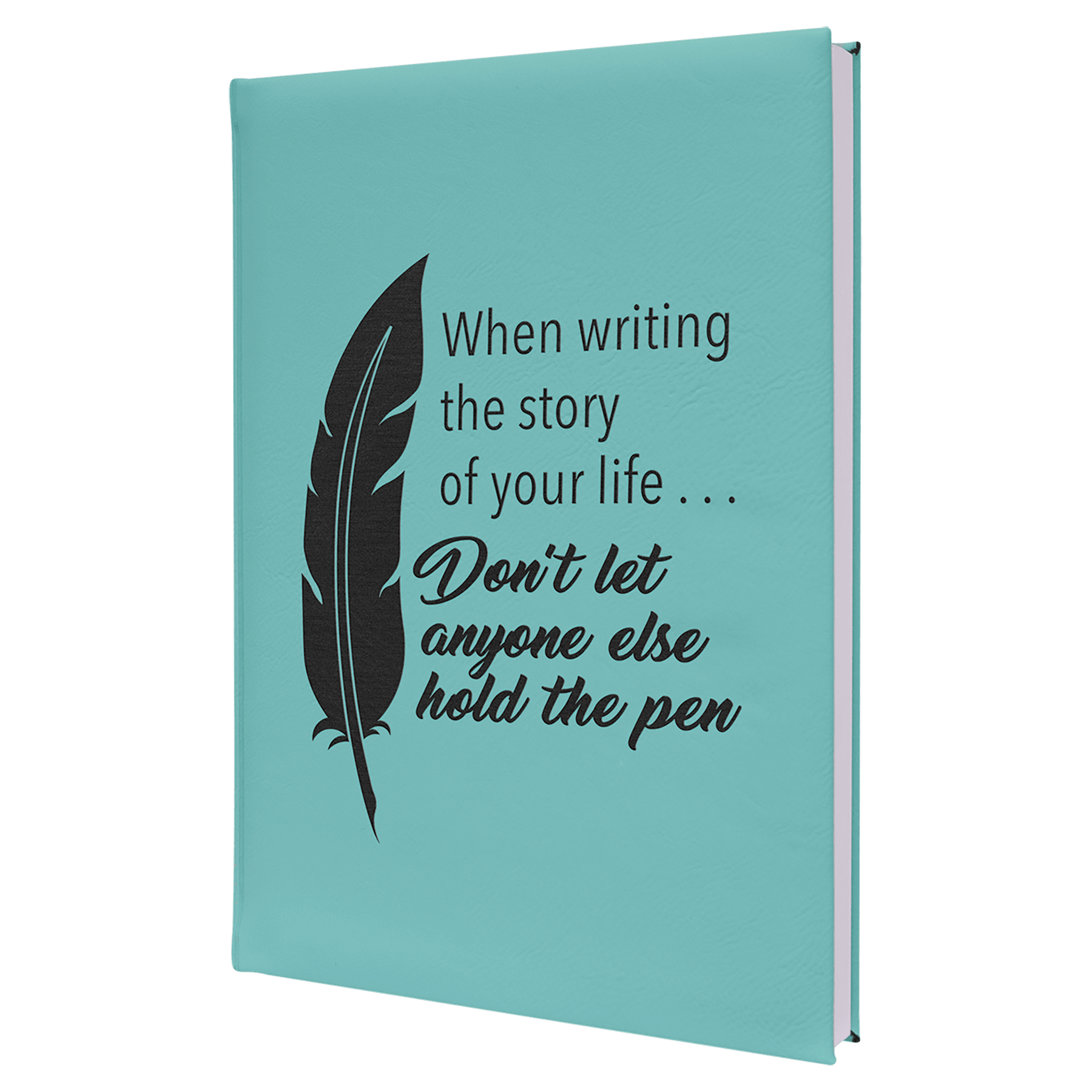 7" x 9.75" Teal Leatherette Journal with Lined Notepad