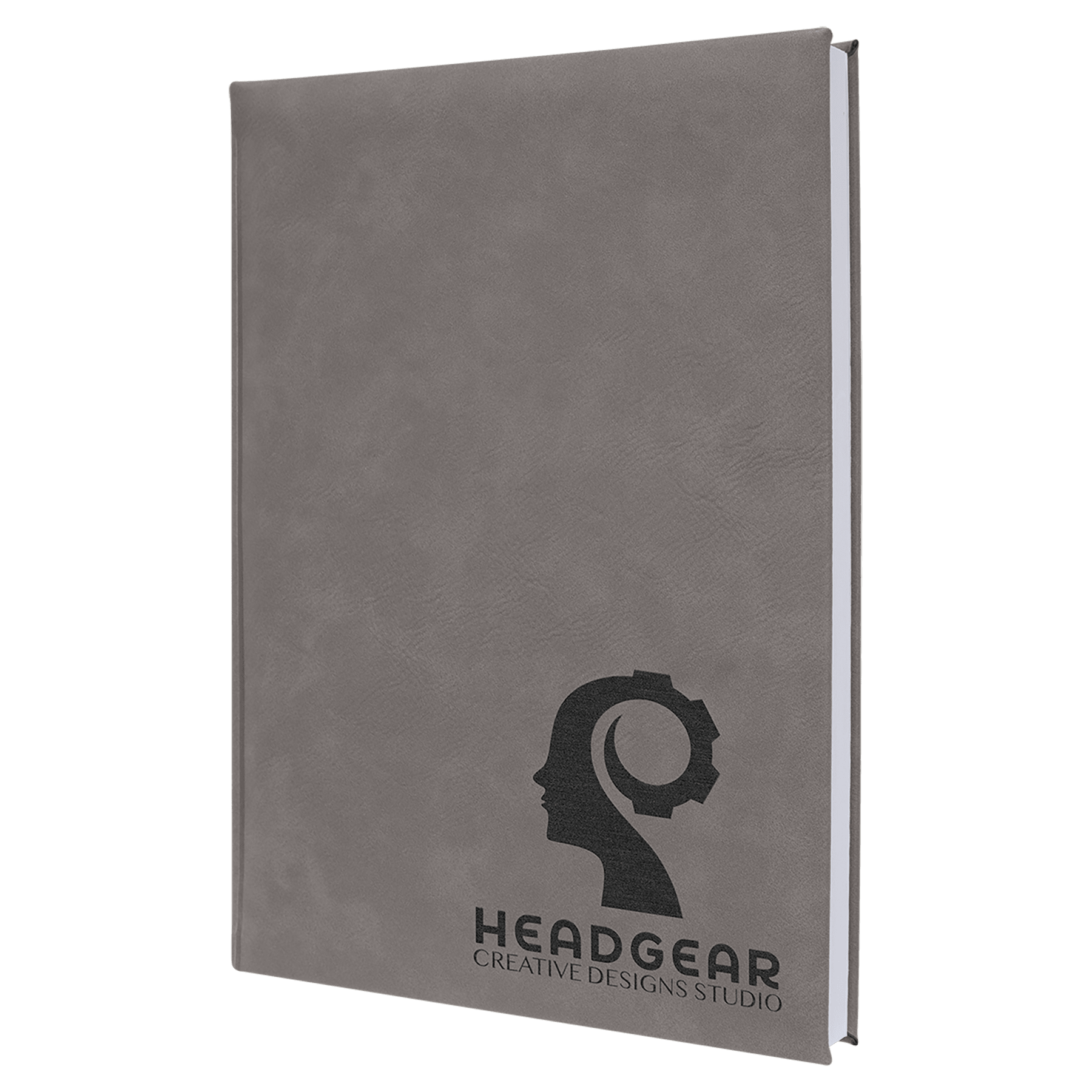 7" x 9.75" Gray Leatherette Sketch Book with Unlined Notepad