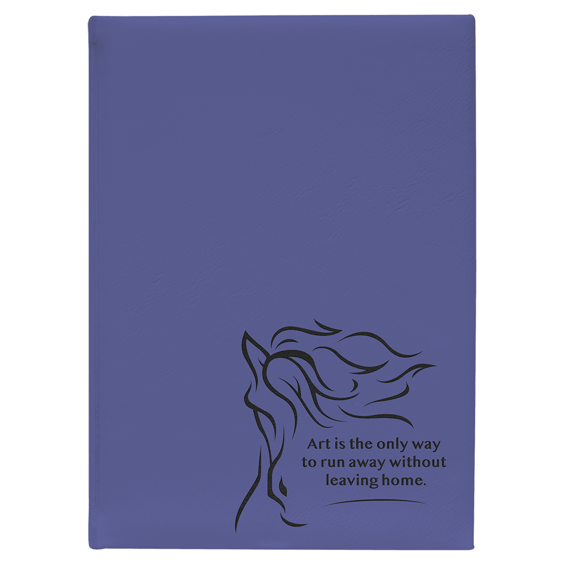 7" x 9.75" Purple Leatherette Sketch Book w/Unlined Notepad
