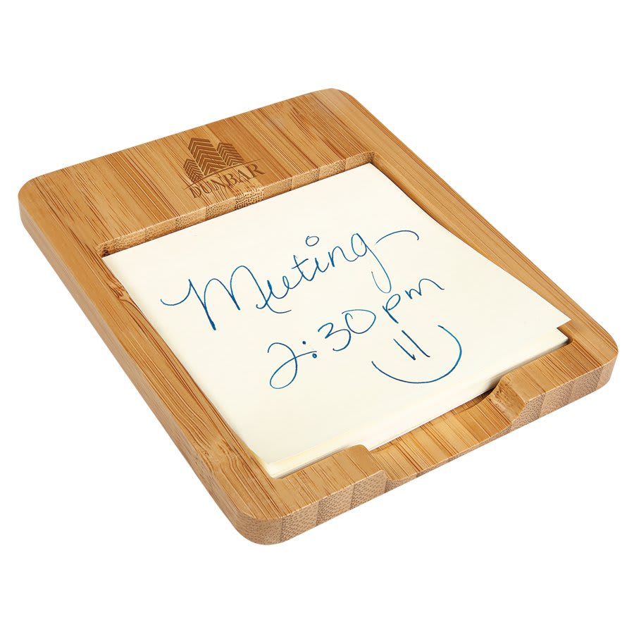 3.6" x 4.5" Bamboo Sticky Note Holder