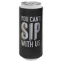 Black/Silver Leatherette Slim Beverage Holder