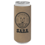Light Brown Leatherette Slim Beverage Holder