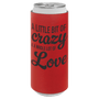 Red Leatherette Slim Beverage Holder
