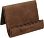 3.5" x 2.5" Dark Brown Leatherette Holder Easel